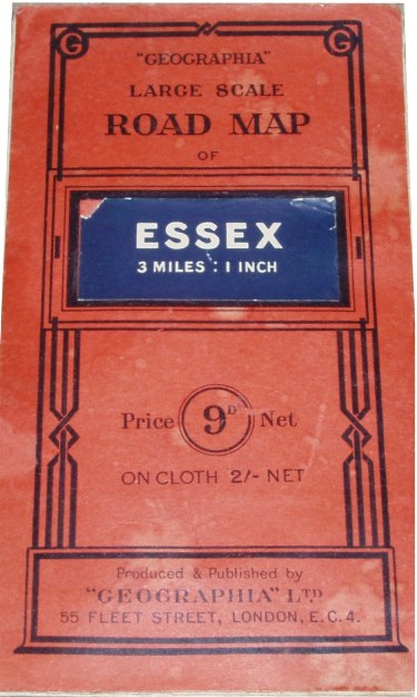 Geographia Large Scale Road Map of Essex, 1937 cover